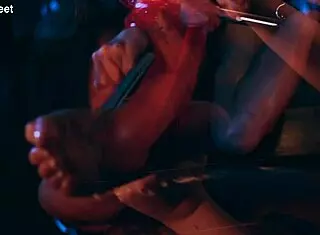 no escape from mistress of tickling 😈, toes bound barefoot brunette ass submissive close up bdsm.