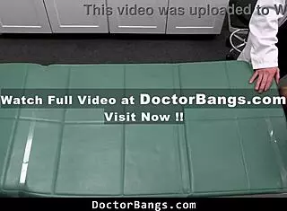 Me and the nurse bend the inocent babe over for doggystyle threesome