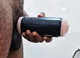 My girlfriend wasn't around so i helped myself in the bathroom