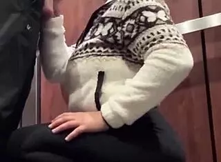 i'm horny after bar, public fuck in elevator with my wife