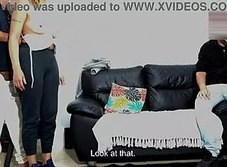 Stepfather Humiliates Son's Girlfriend With Blowjob And Fingering