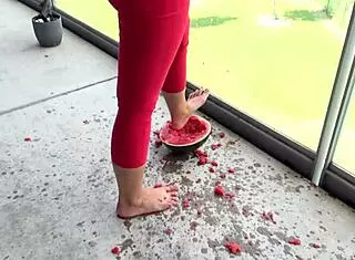 Carla performs fetish pov femdom with shoes, humiliation, feet, nylon, face sitting, and blowjob