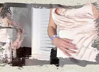 Jazmin models two-tone bikini, but her ass shaking suggests more than just photoshoot with natural tits