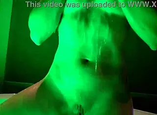 Petite girl playing naked in hot tub wow