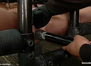 Hot Bound Blonde Lesbians Lick In Bondage