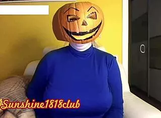 Happy Halloween Big Boobs Pumpkin Cam Cosplay Recorded on 10/31