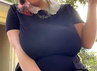 Alt Milf Nextdoor Smokes Outback With Piercings