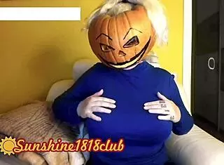 Happy Halloween Big Boobs Pumpkin Cam Cosplay Recorded on 10/31