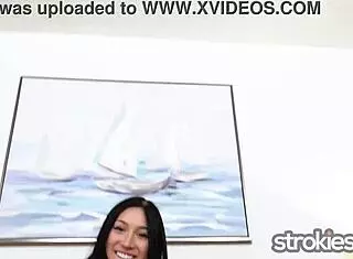 Alexa chains gives impressive handjob with sucking, grinding, and cumshot in strokies