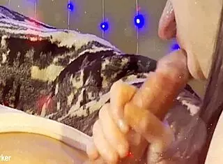 Want to see me milk his uncut cock in my mouth?