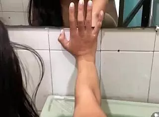 He fucks my tight ass in the bathroom 😈