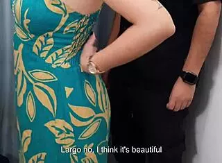 She lured a stranger into the store fitting room for a quickie