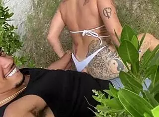 blonde wife from sao paulo surprises rio lover on beach