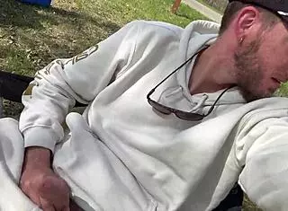 Eating cum outside in morning 😋