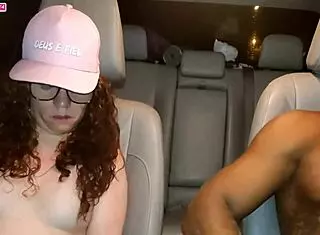 milf sucks cock in car 😈