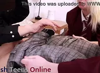 Two British 18 Year Old Students Suck Cock And Snowball Cum