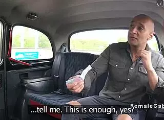 Bald guy nails busty cab driver in public