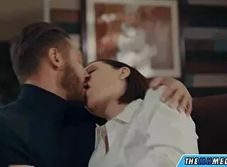 Having sensual romance with horny milf and big tits