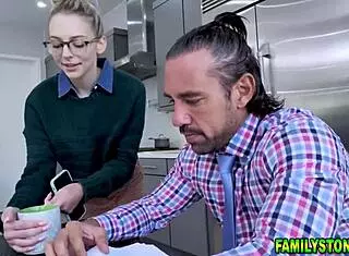 loving stepdad punishes stepdaughter lily larimar with licking, deepthroat, and fucking