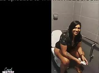 we went to fast food for public lesbian action with natural tits