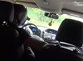 Nympho wife Julia North quick anal fuck in forest behind scenes?