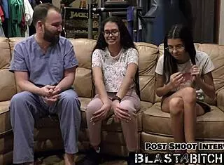 Stepsister Aria Nicole Moans in Nurse Outfit During POV Creampie