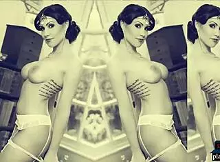 Busty Brunette MILF Strips Naked Intensely