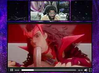 Bald Marika fucks Scarlet Witch dildo