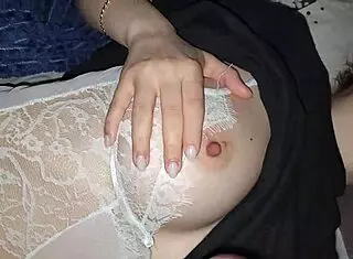 I was jerking off and cumming on my best friend's mom while she slept, that milf with big tits and ass.