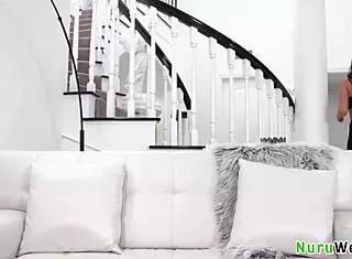 Hey girls, wanna share Seth Gamble’s dick in this nuru massage?