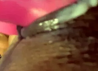 watch this ebony pussy squirt with vibrator?