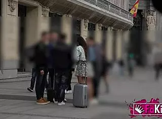 I pick up hot Spanish babe Nuria for deepthroat in lingerie