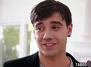 young guy reverse gangbang by five huge boobs blonde milfs