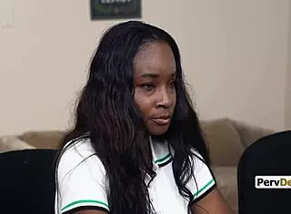 my ebony stepmom's wild interracial threesome saves my job at work