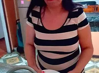 My Stepsons Friend Came Over to Fuck Me While I Was Washing Dishes