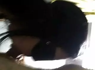 this blindfolded teen is ready for fun 😏