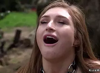 Natural Huge Tits Slave Gets Intense Anal Fucking