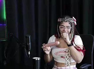 sofie lollipop transsexual in sheer red shows blowjob and more