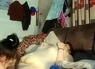 Sexy Hanna engages in hardcore action with her friend, focusing on pussy play and girlfriend dynamics.