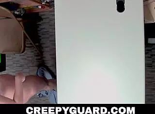 Wow, big ass Skylar sucks LP officer on her knees at work!