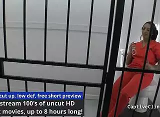 welcome to rikers, stefania mafra humiliates with her tits and shoes.