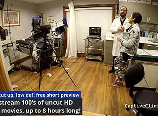 Tanned Jasmine Rose In Handcuffs With Dildo