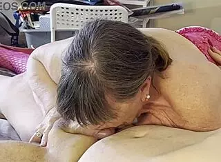 Granny Fuscia Delivers Divine Blowjob As GILF Goddess