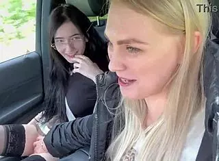 Giving her driver's lessons, but 'Fuck me hard in the back of the car outdoors!'