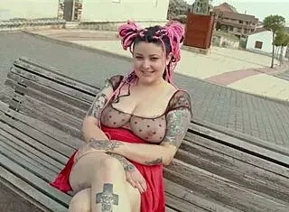 Casting Y FOLLADA DE Rebeca Addams with BIG COCK BLOWJOB and TATTOOED TITS