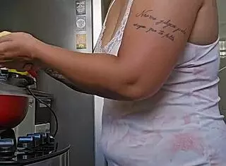 Pregnant woman showing off her big ass