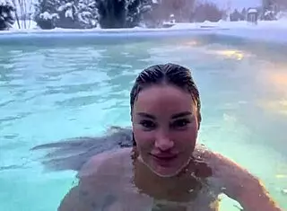 Monika Fox Gives Quick Blowjob And Masturbates Outdoors In Snow