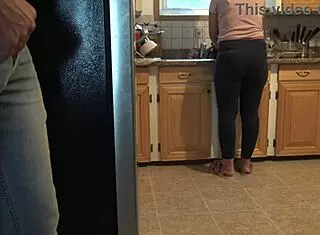 My turkish stepmom almost caught me masturbating and cumming on her big ass, what a close call