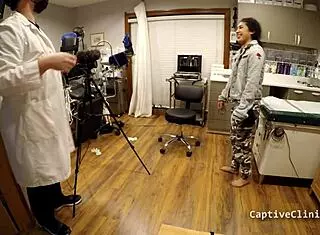 Tanned Jasmine Rose In Handcuffs With Dildo