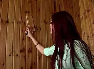 Man, I’m totally blown away by Mira Sunset givin’ a steamy blowjob at the sauna glory hole, ya know!